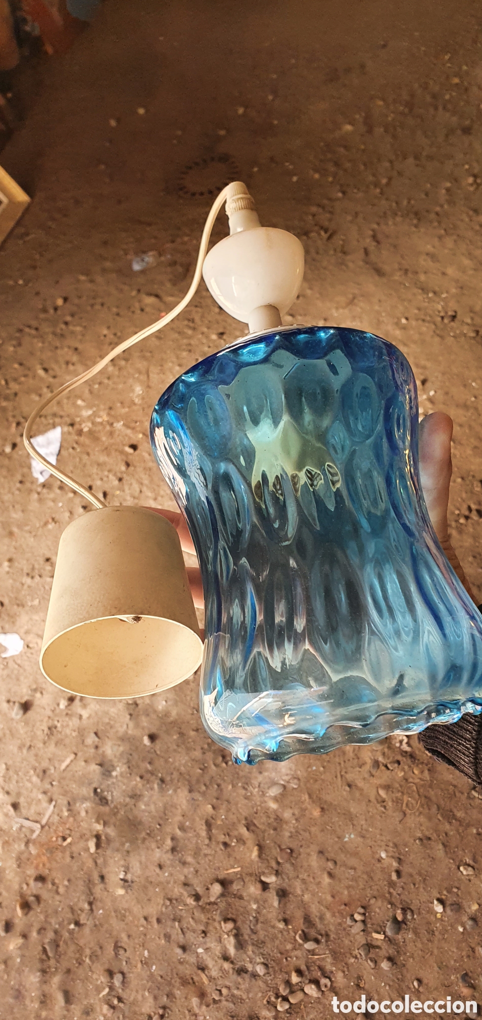 Antig&uuml;edades: LAMPARA DE CRISTAL VINTAGE - Foto 5