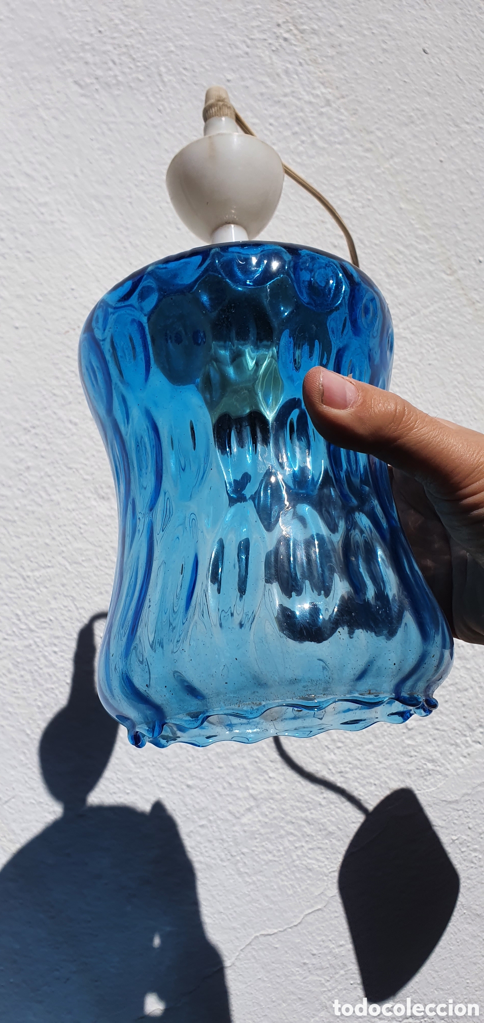 Antig&uuml;edades: LAMPARA DE CRISTAL VINTAGE - Foto 1