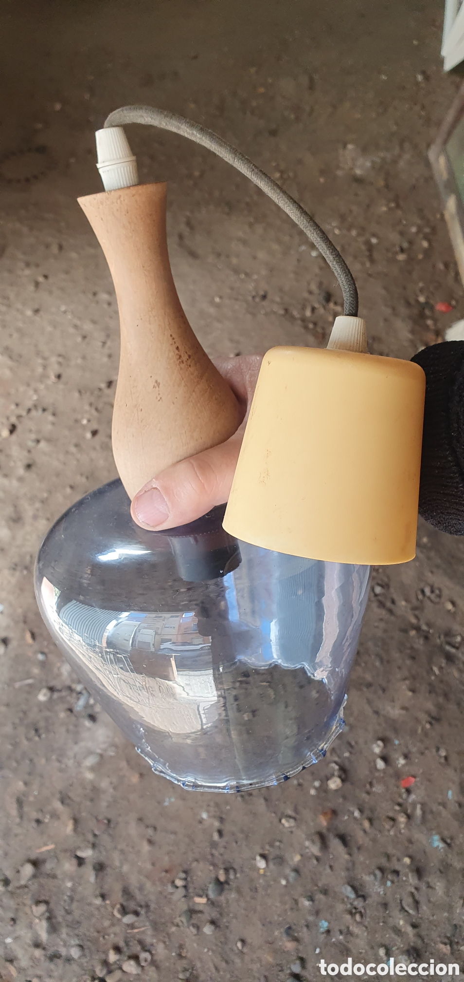 Antig&uuml;edades: LAMPARA DE CRISTAL VINTAGE - Foto 4