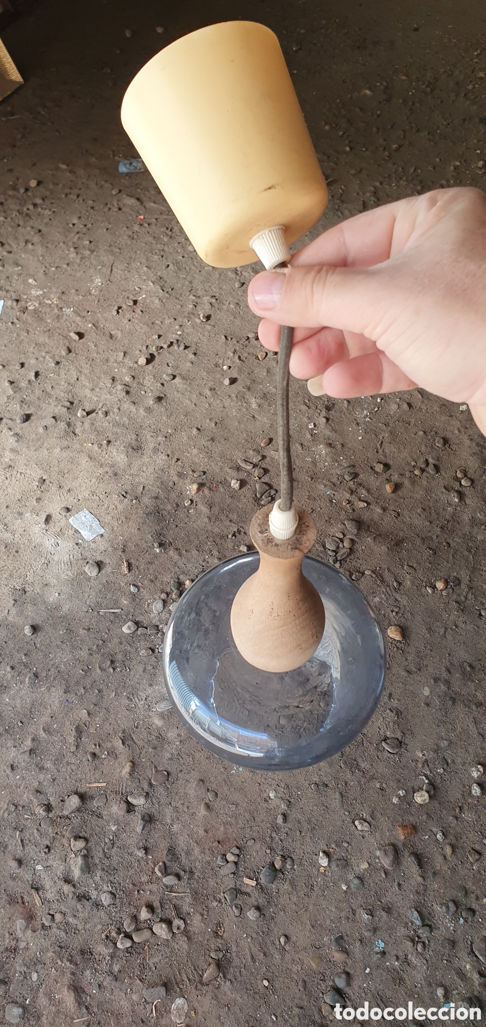 Antig&uuml;edades: LAMPARA DE CRISTAL VINTAGE - Foto 1