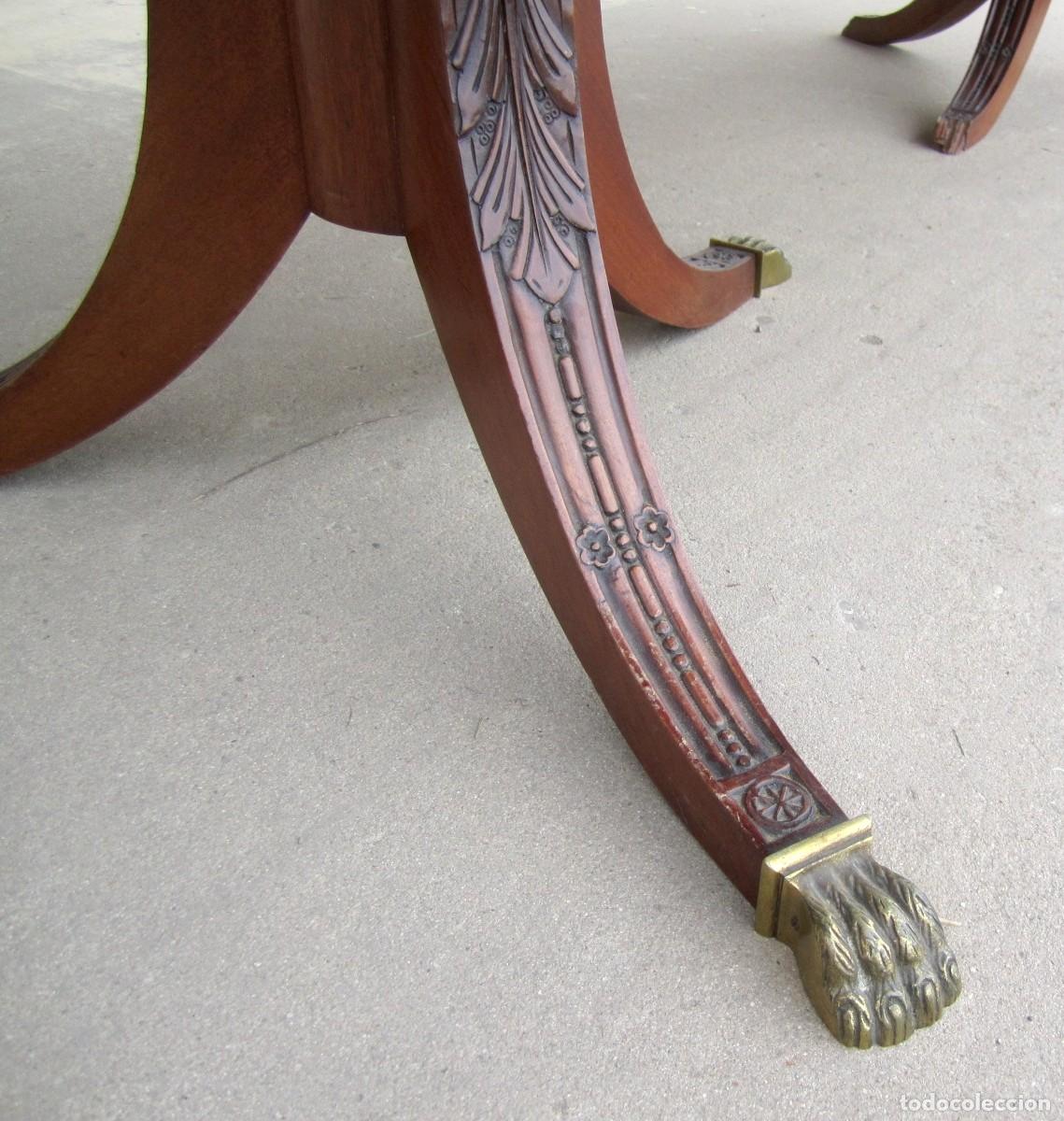 Antig&uuml;edades: Mesa de comedor extensible de 200 x 95, patas de jarra - Foto 9