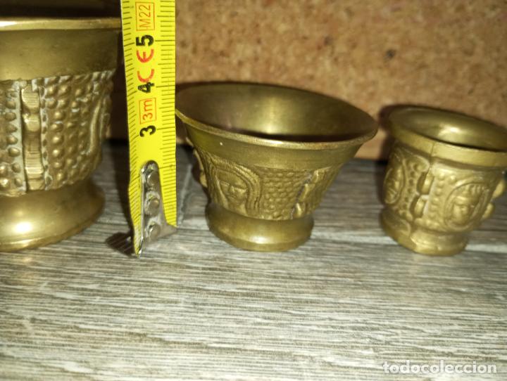 Antig&uuml;edades: Lote peque&ntilde;os morteros de bronce - Foto 4