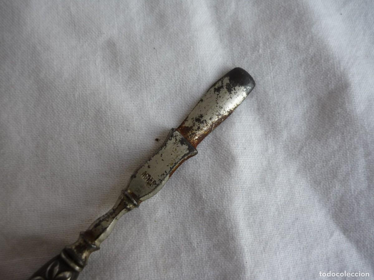 Antig&uuml;edades: Herramienta para el cuidado de las u&ntilde;as, mango de plata - Foto 3