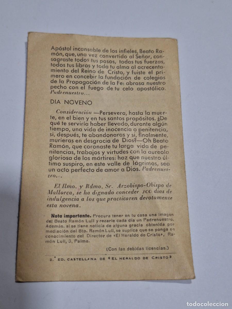 Antig&uuml;edades: Novena al Beato Ram&oacute;n Llull . - Foto 2