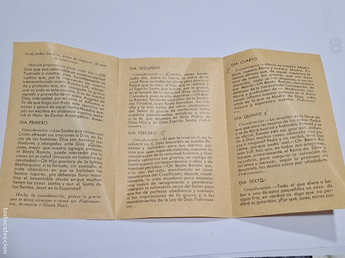 Antig&uuml;edades: Novena al Beato Ram&oacute;n Llull . - Foto 4