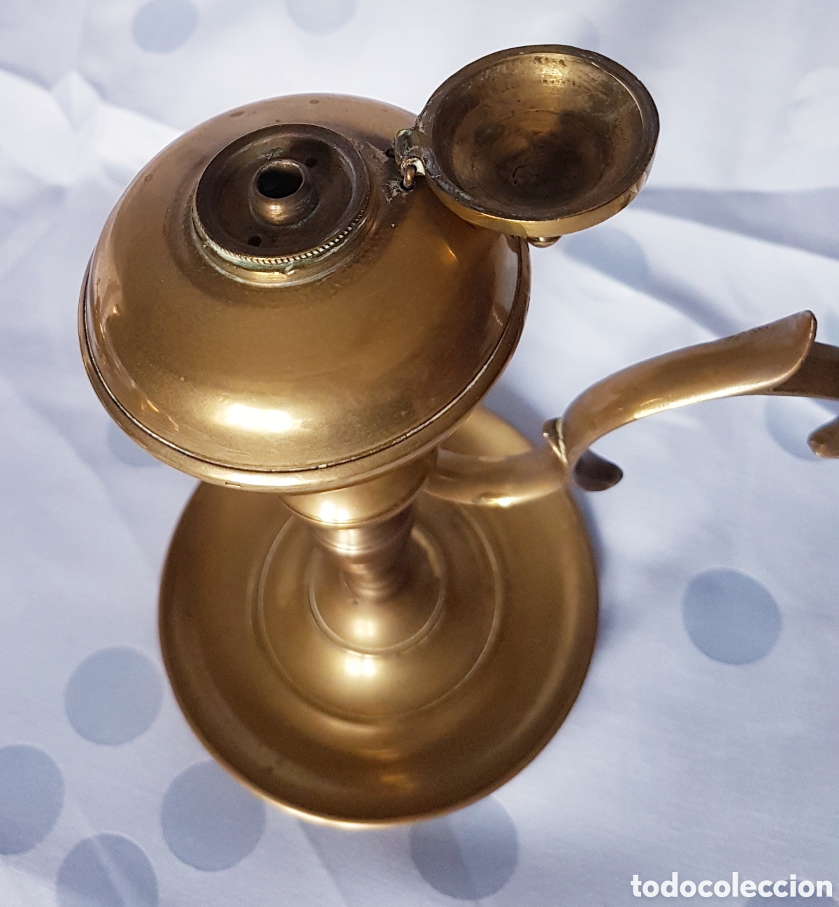 Antig&uuml;edades: L&aacute;mpara de aceite bronce capuchina - Foto 3
