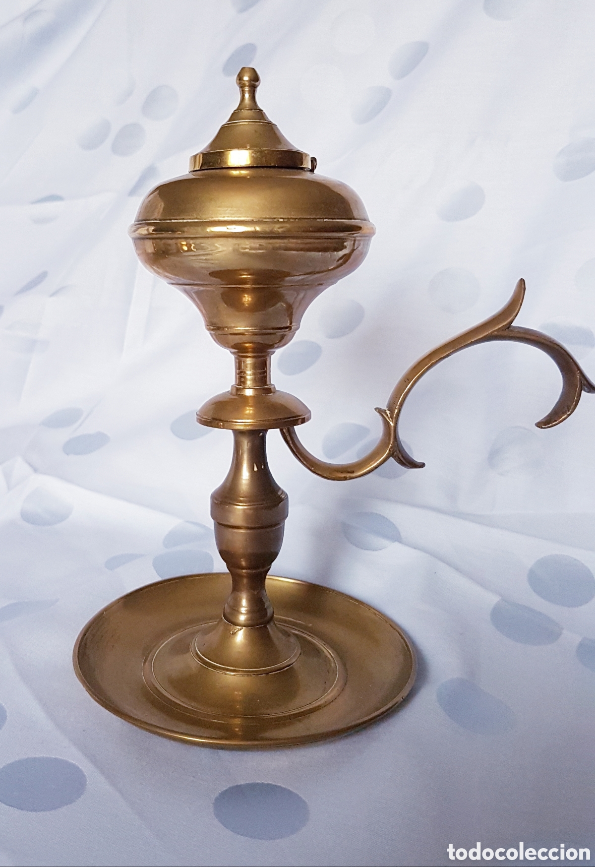 Antig&uuml;edades: L&aacute;mpara de aceite bronce capuchina - Foto 5