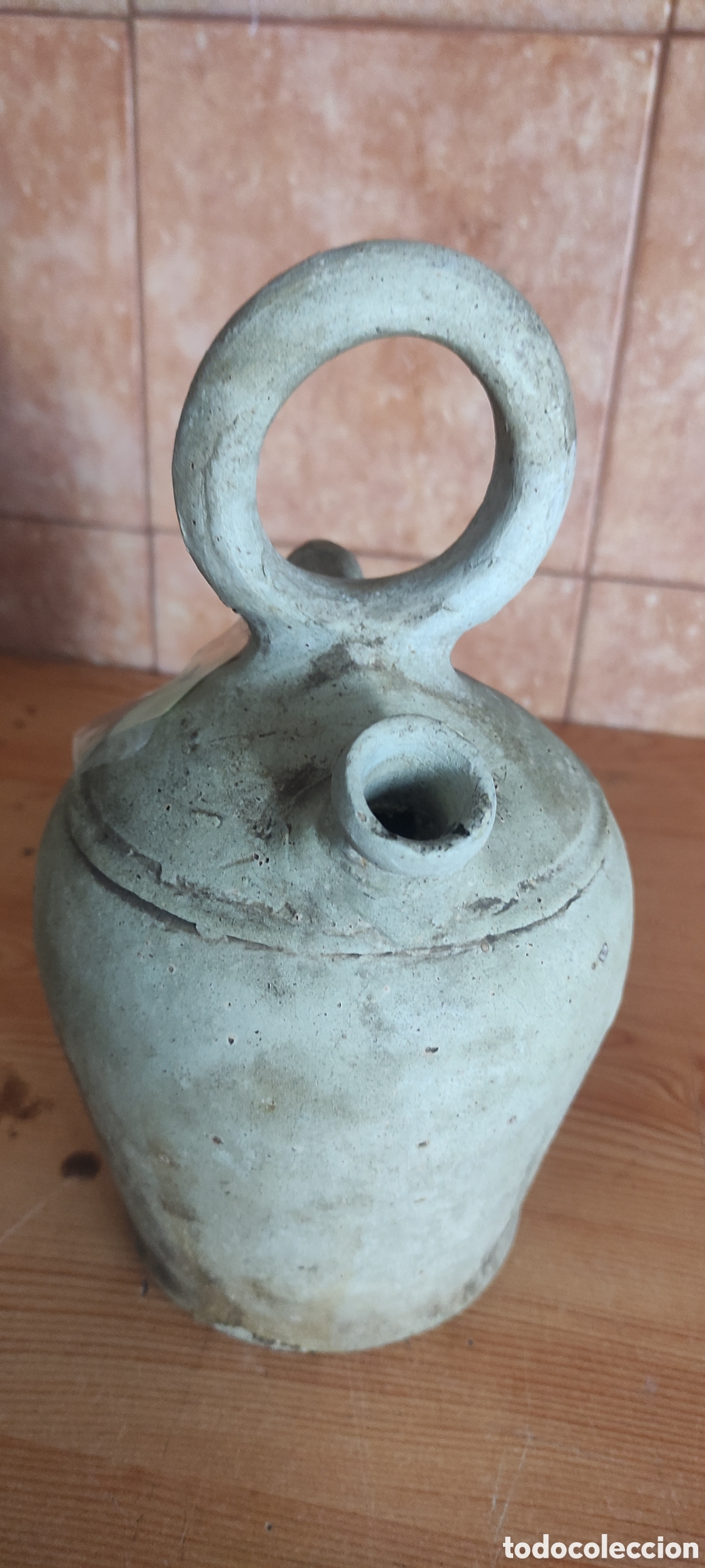 Antig&uuml;edades: Antiguo botijo de arcilla blanca - Foto 4