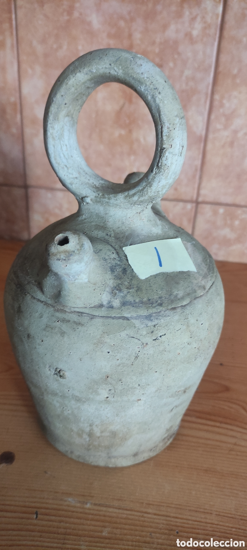 Antig&uuml;edades: Antiguo botijo de arcilla blanca - Foto 6