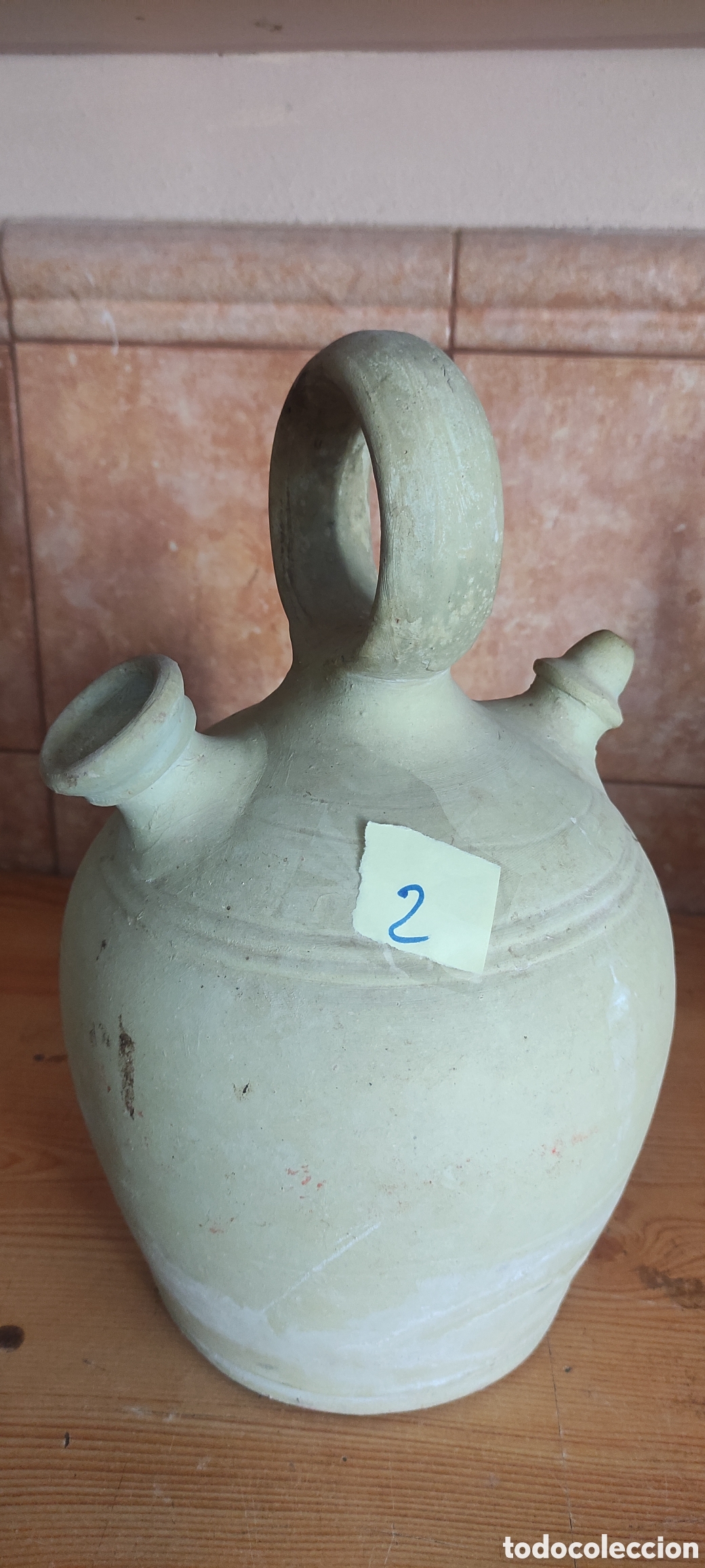 Antig&uuml;edades: Antiguo botijo de arcilla blanca - Foto 2