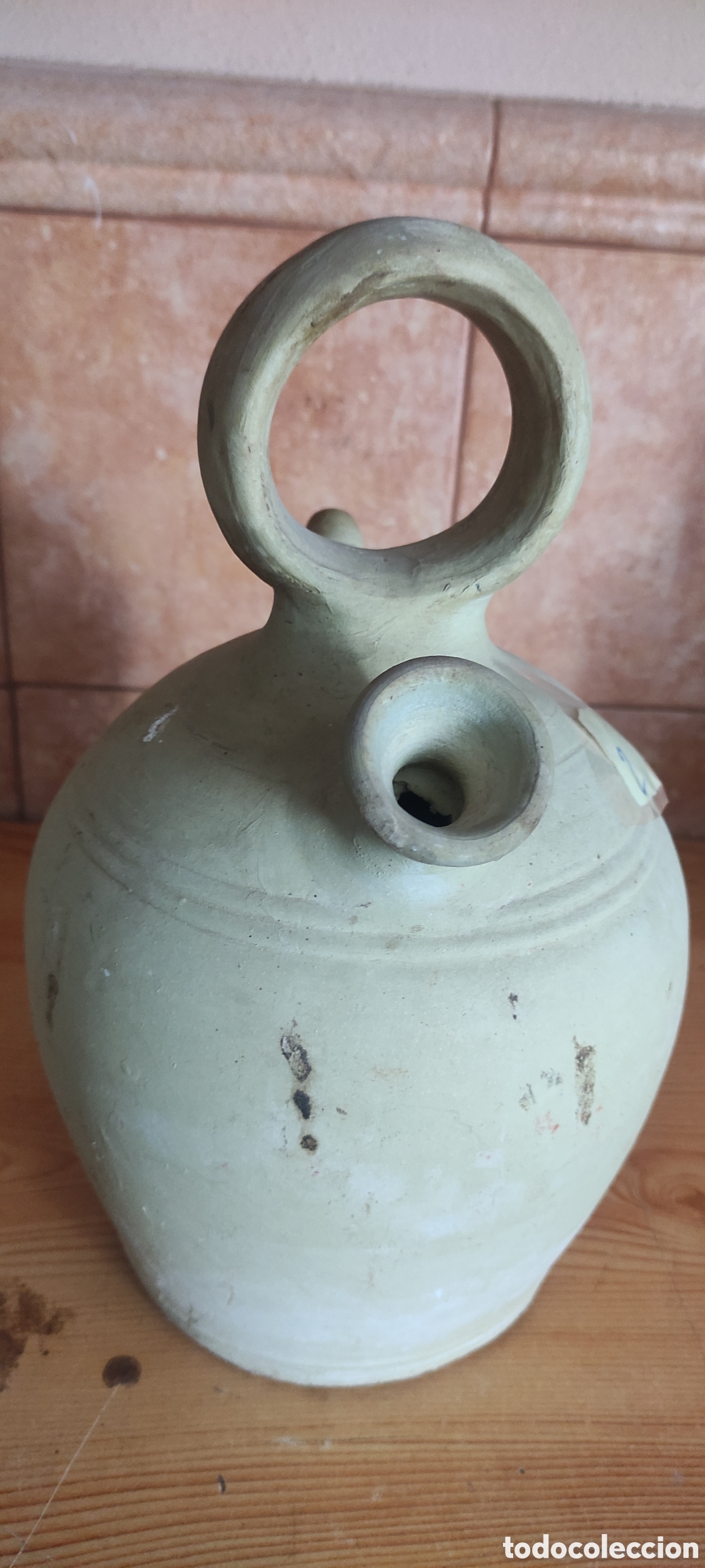 Antig&uuml;edades: Antiguo botijo de arcilla blanca - Foto 3
