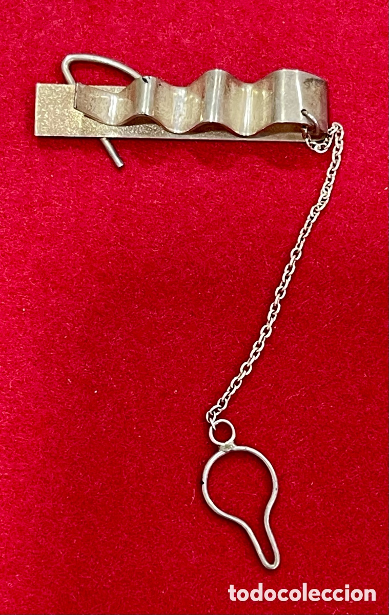 Antig&uuml;edades: Pinza de corbata en plata de ley. - Foto 2