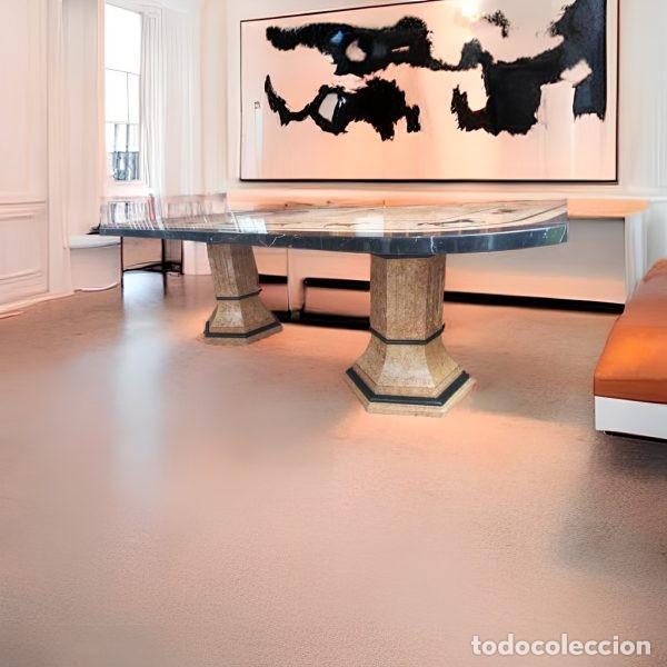 Antig&uuml;edades: MESA DE M&Aacute;RMOL CABALLOS INCRUSTADOS - Foto 3