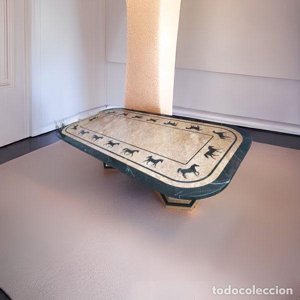 Antig&uuml;edades: MESA DE M&Aacute;RMOL CABALLOS INCRUSTADOS - Foto 5