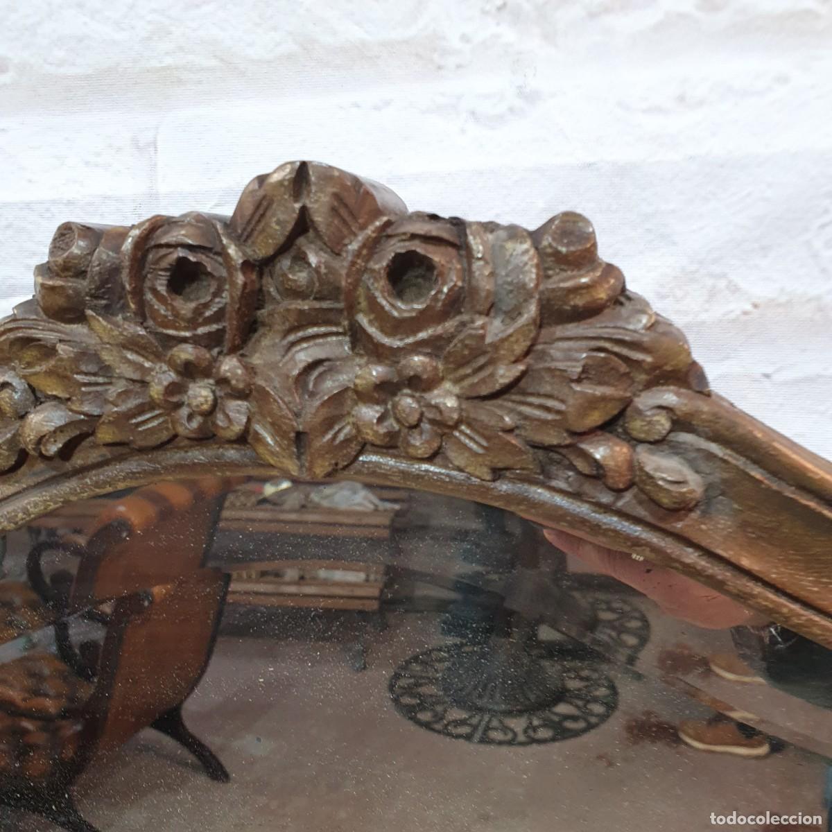 Antig&uuml;edades: Antiguo espejo tallado y biselado - Foto 3