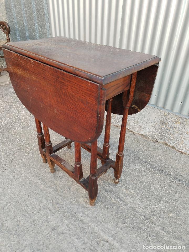Antig&uuml;edades: mesa de alas en madera de roble - Foto 3