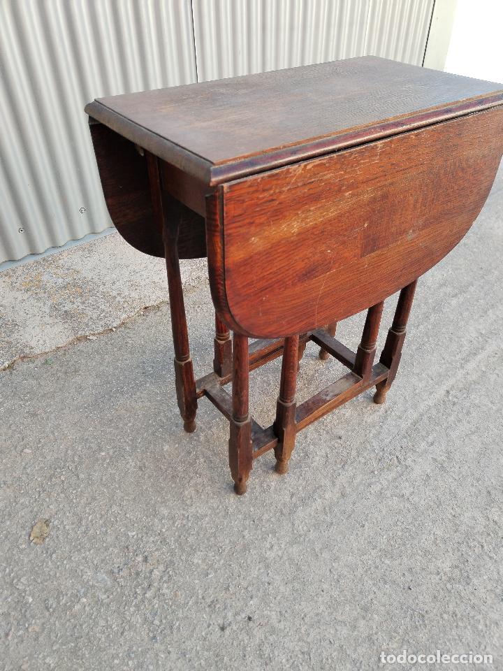 Antig&uuml;edades: mesa de alas en madera de roble - Foto 4