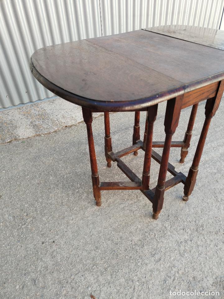 Antig&uuml;edades: mesa de alas en madera de roble - Foto 5