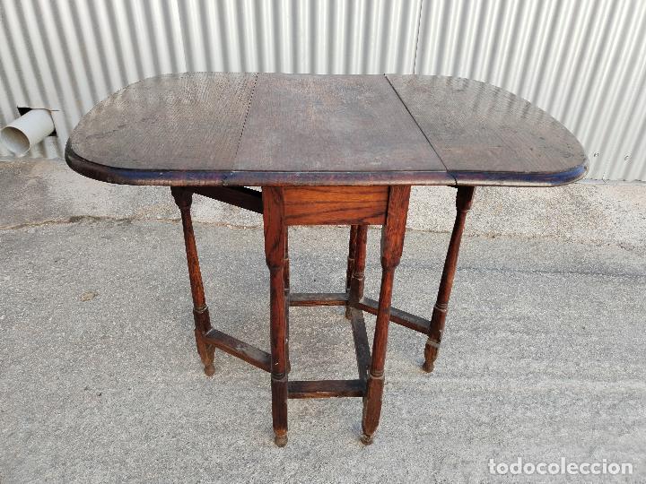Antig&uuml;edades: mesa de alas en madera de roble - Foto 6