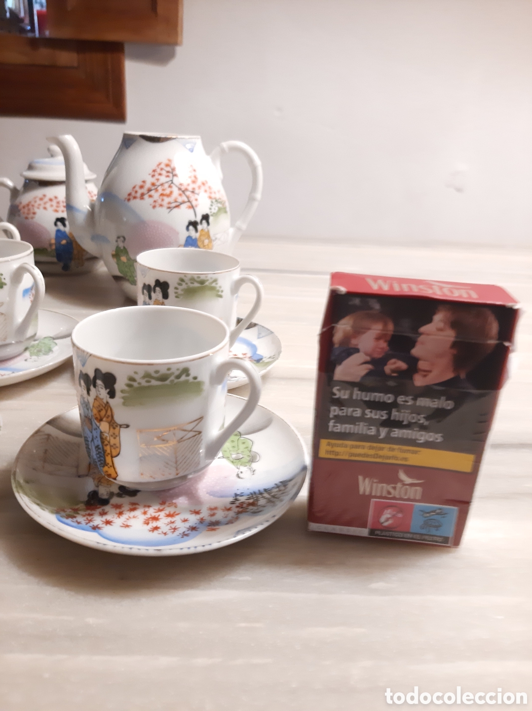 Antig&uuml;edades: Antiguo juego de caf&eacute; japon&eacute;s - Foto 10