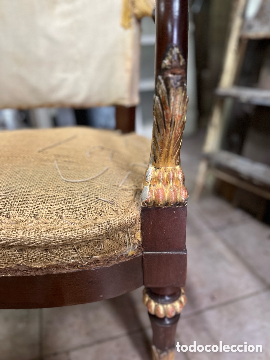 Antig&uuml;edades: Sill&oacute;n Fernandino a&ntilde;o 1830 - Foto 2