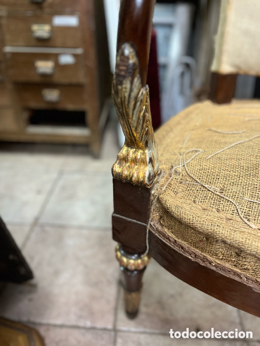 Antig&uuml;edades: Sill&oacute;n Fernandino a&ntilde;o 1830 - Foto 4