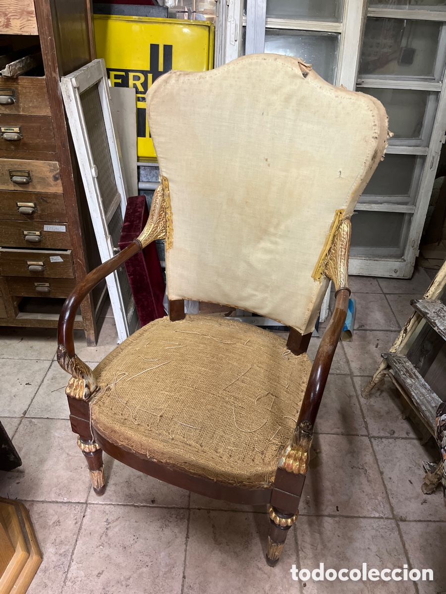 Antig&uuml;edades: Sill&oacute;n Fernandino a&ntilde;o 1830 - Foto 9
