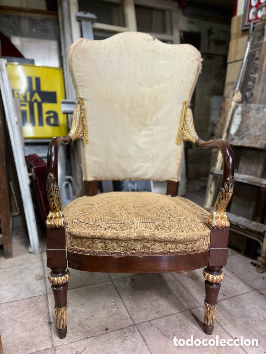 Antig&uuml;edades: Sill&oacute;n Fernandino a&ntilde;o 1830 - Foto 1