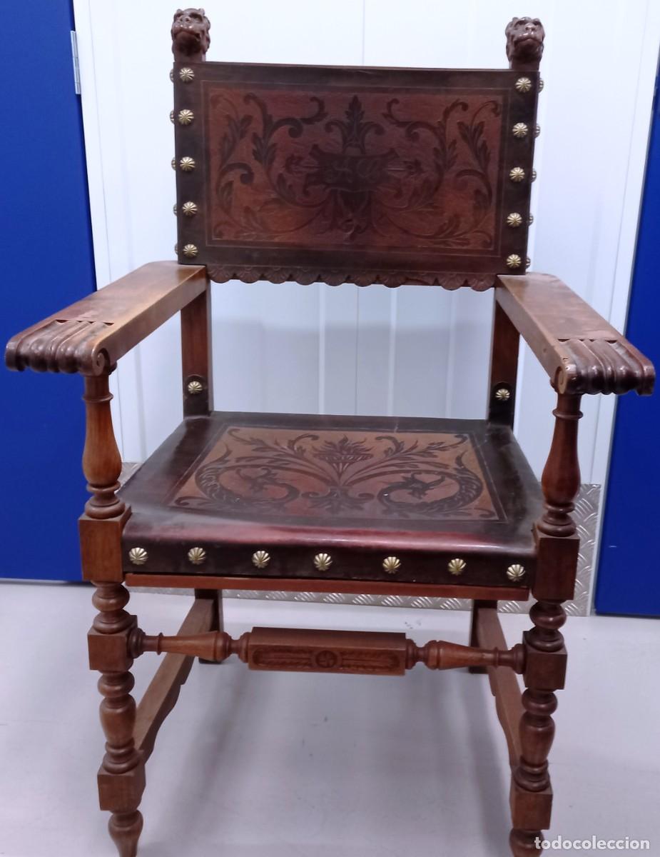Antig&uuml;edades: Antiguo sill&oacute;n Castellano - Foto 1