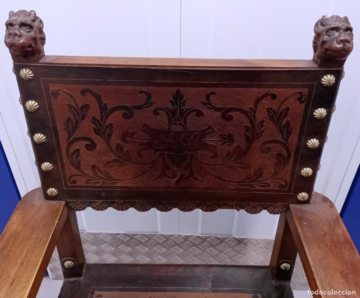 Antig&uuml;edades: Antiguo sill&oacute;n Castellano - Foto 3