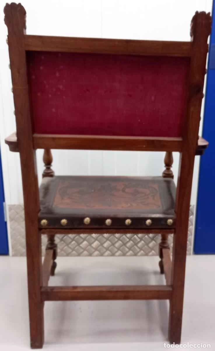 Antig&uuml;edades: Antiguo sill&oacute;n Castellano - Foto 4