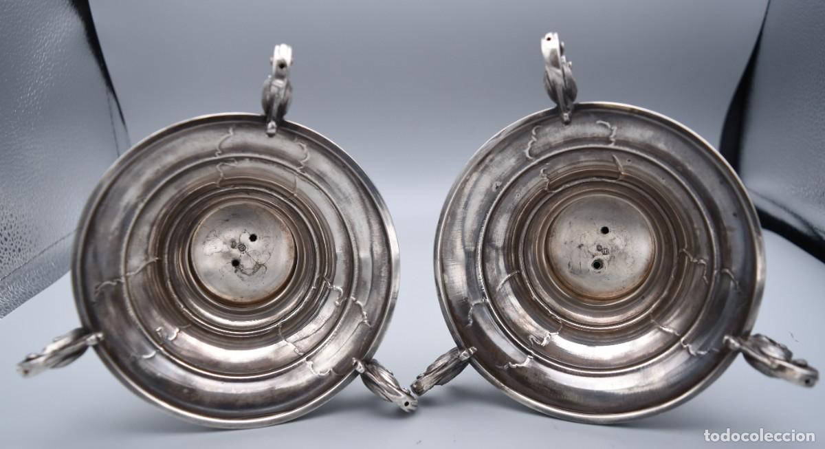 Antig&uuml;edades: Plata - Candeleros con damas - Foto 14