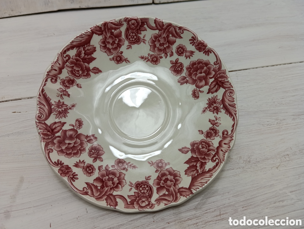 Antig&uuml;edades: Taza y Plato Loza San Claudio Progresi&oacute;n. Twilight. - Foto 8
