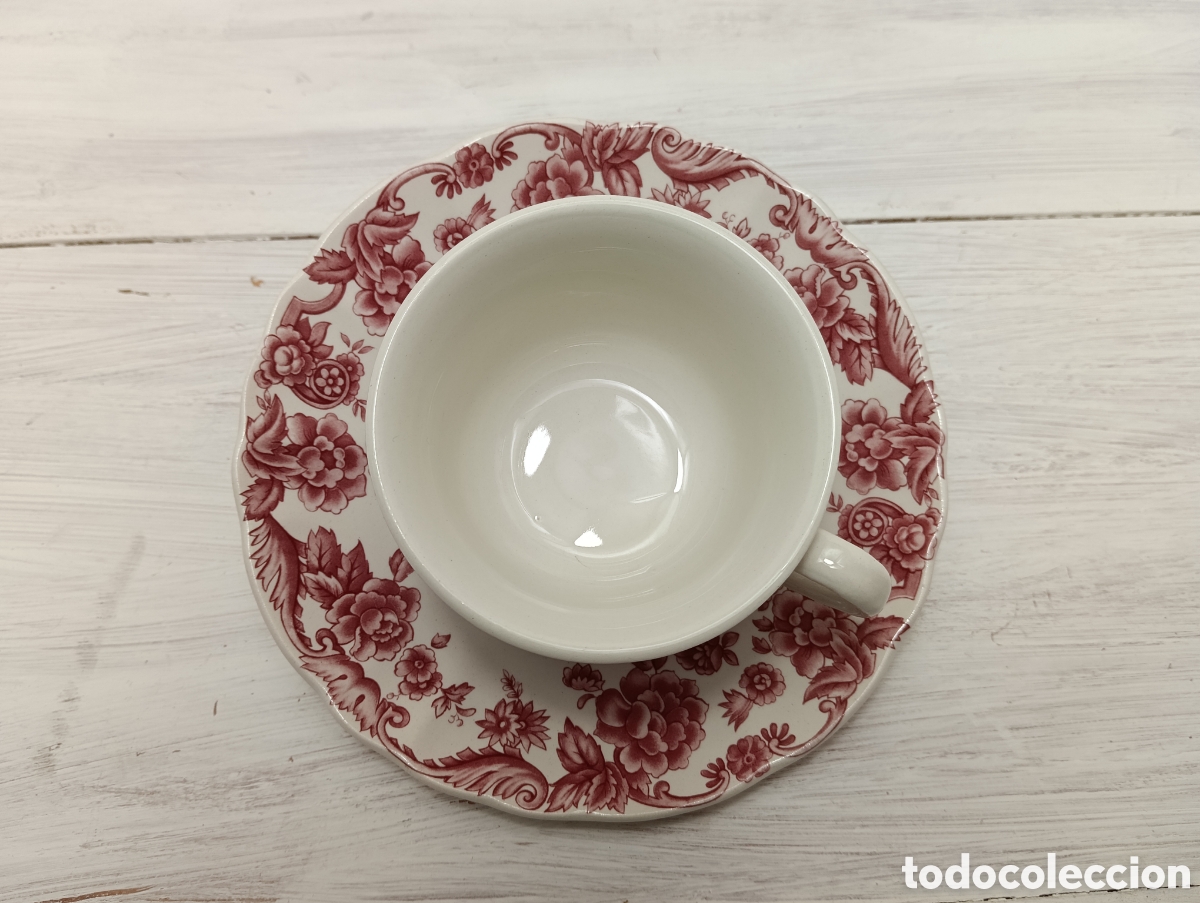 Antig&uuml;edades: Taza y Plato Loza San Claudio Progresi&oacute;n. Twilight. - Foto 11