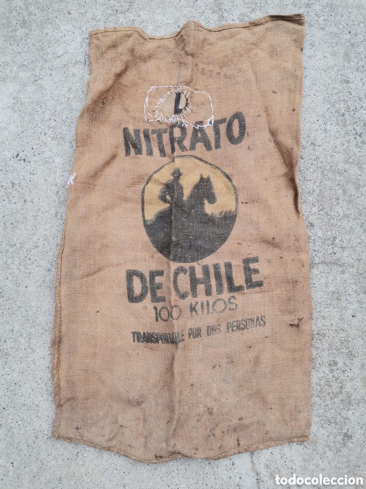 Antiques: Saco yute arpillera nitrato de Chile