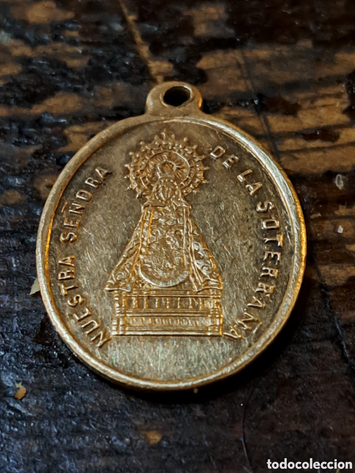 Antig&uuml;edades: Medalla de bronce de la virgen de la Soterra&ntilde;a - Foto 4
