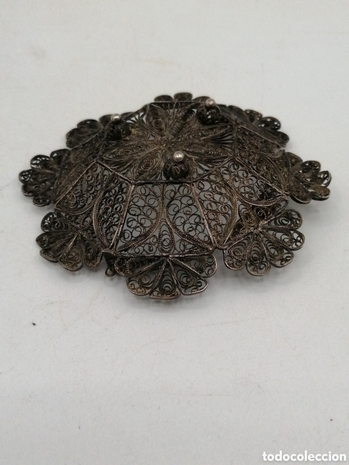 Antig&uuml;edades: Peque&ntilde;a cesta plata filigrana - Foto 4
