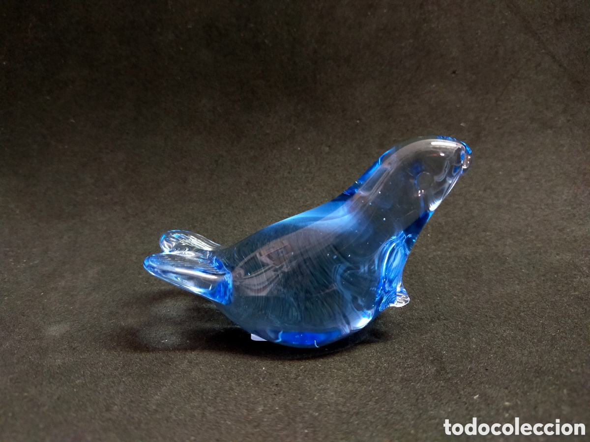 Antig&uuml;edades: FOCA DE CRISTAL, POSIBLEMENTE MURANO. - Foto 2
