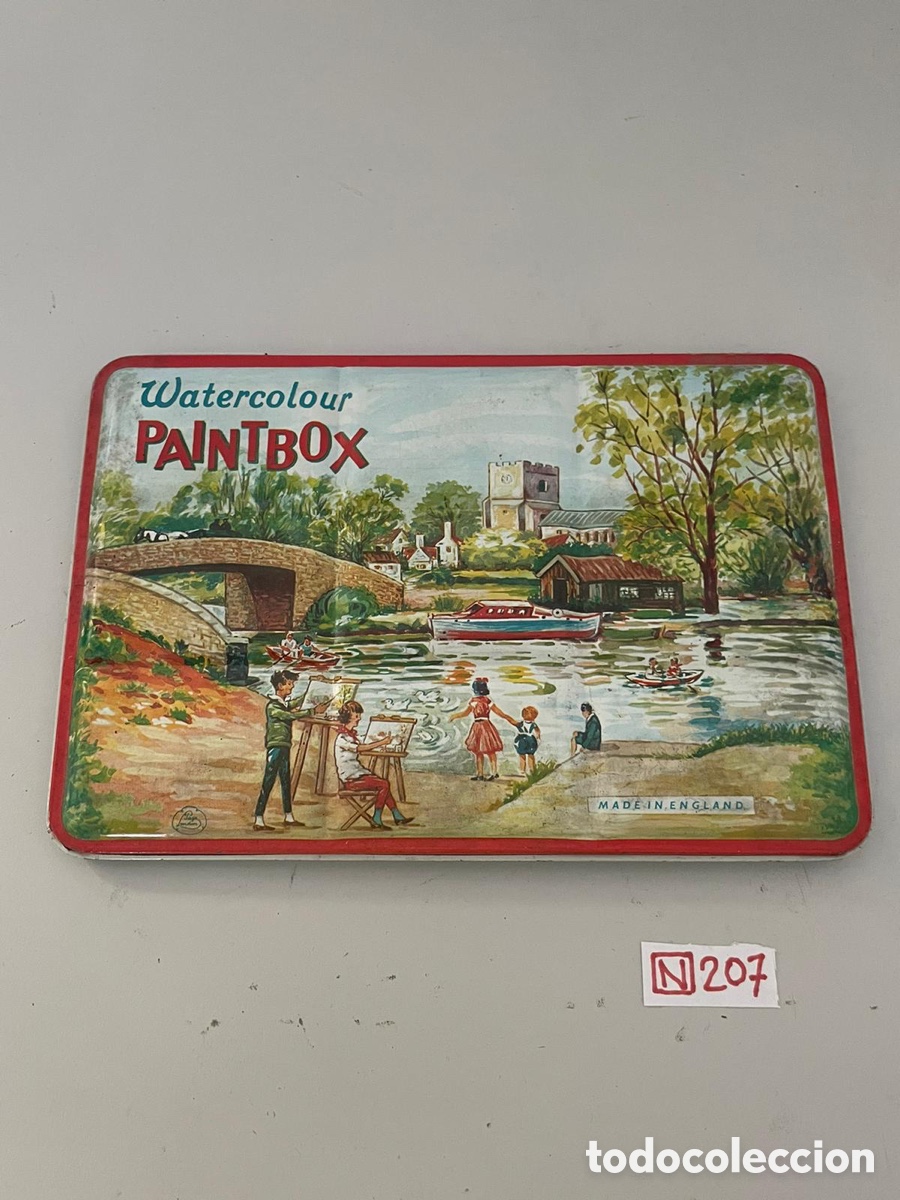 Antig&uuml;edades: Estuche temperas antiguo - Foto 1
