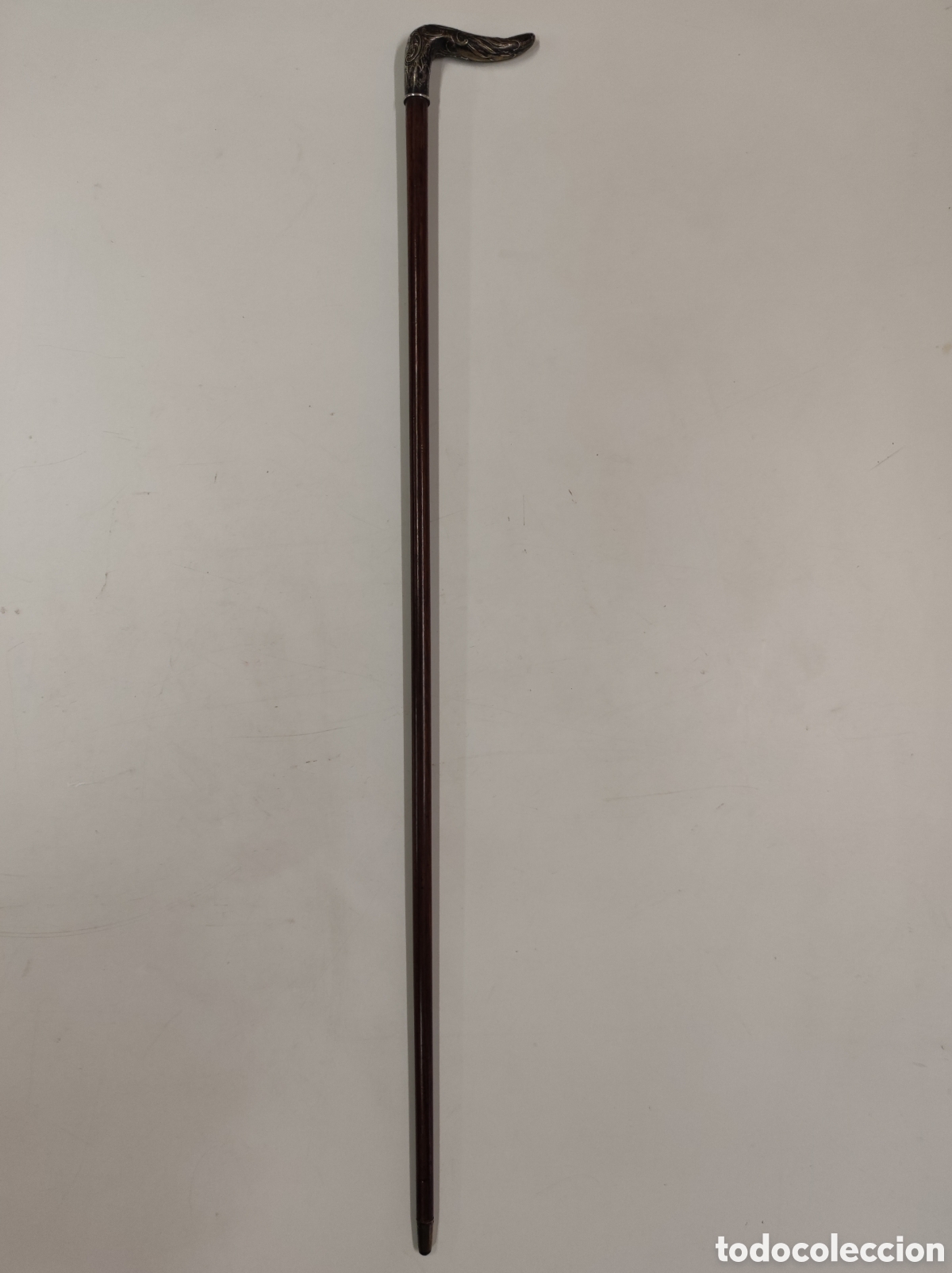 Antig&uuml;edades: Bast&oacute;n plata y caoba - Foto 2