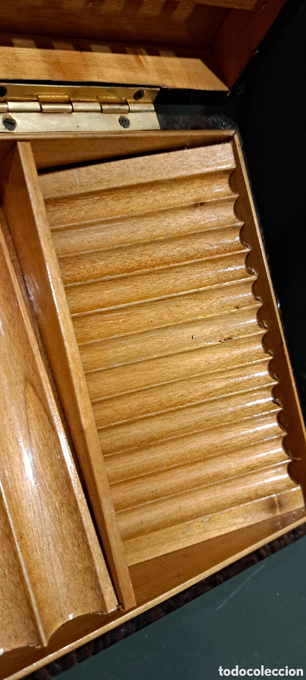Antig&uuml;edades: Caja Tabaco madera vintage - Foto 5