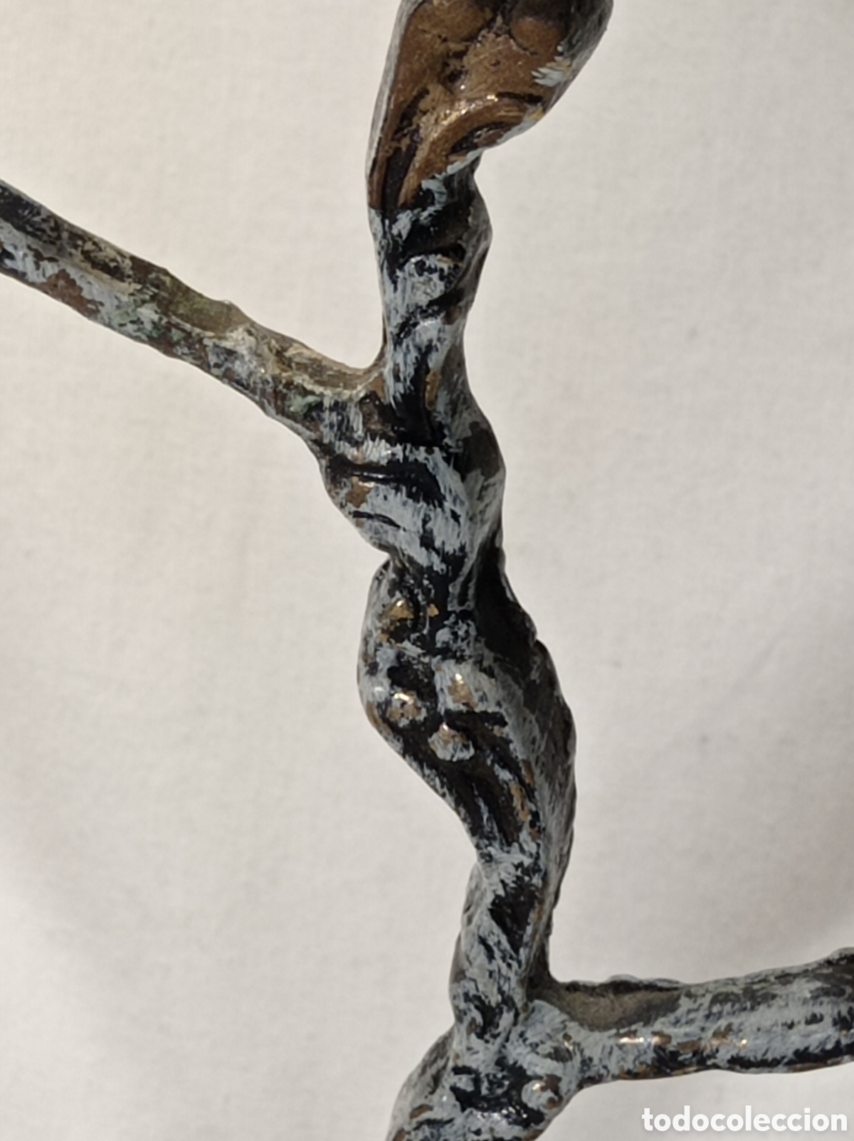Antig&uuml;edades: CANDELABRO DE BRONCE PINTADO ESTILO MODERNISTA - Foto 7