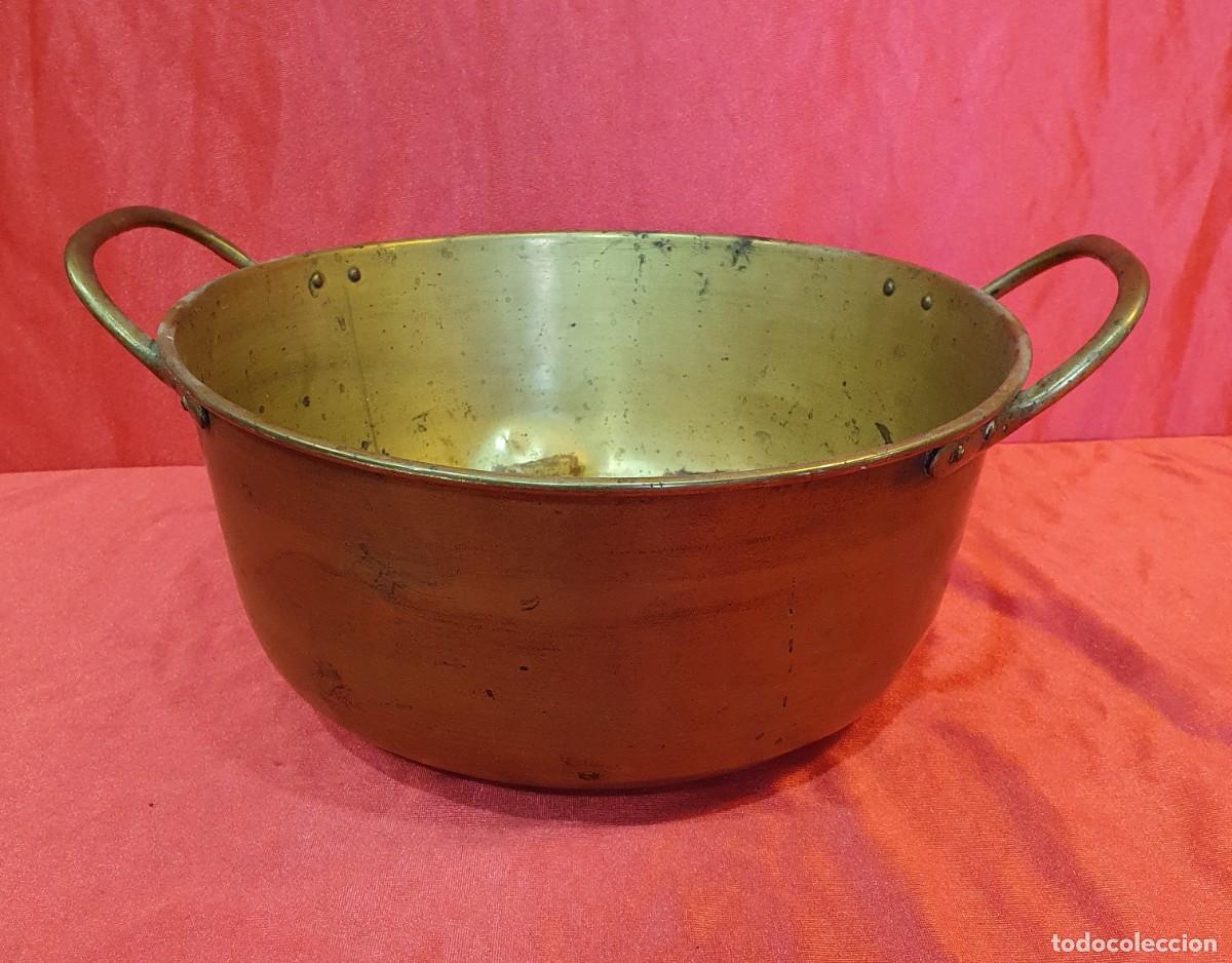 Antig&uuml;edades: Cazuela de cobre latonada - Foto 1