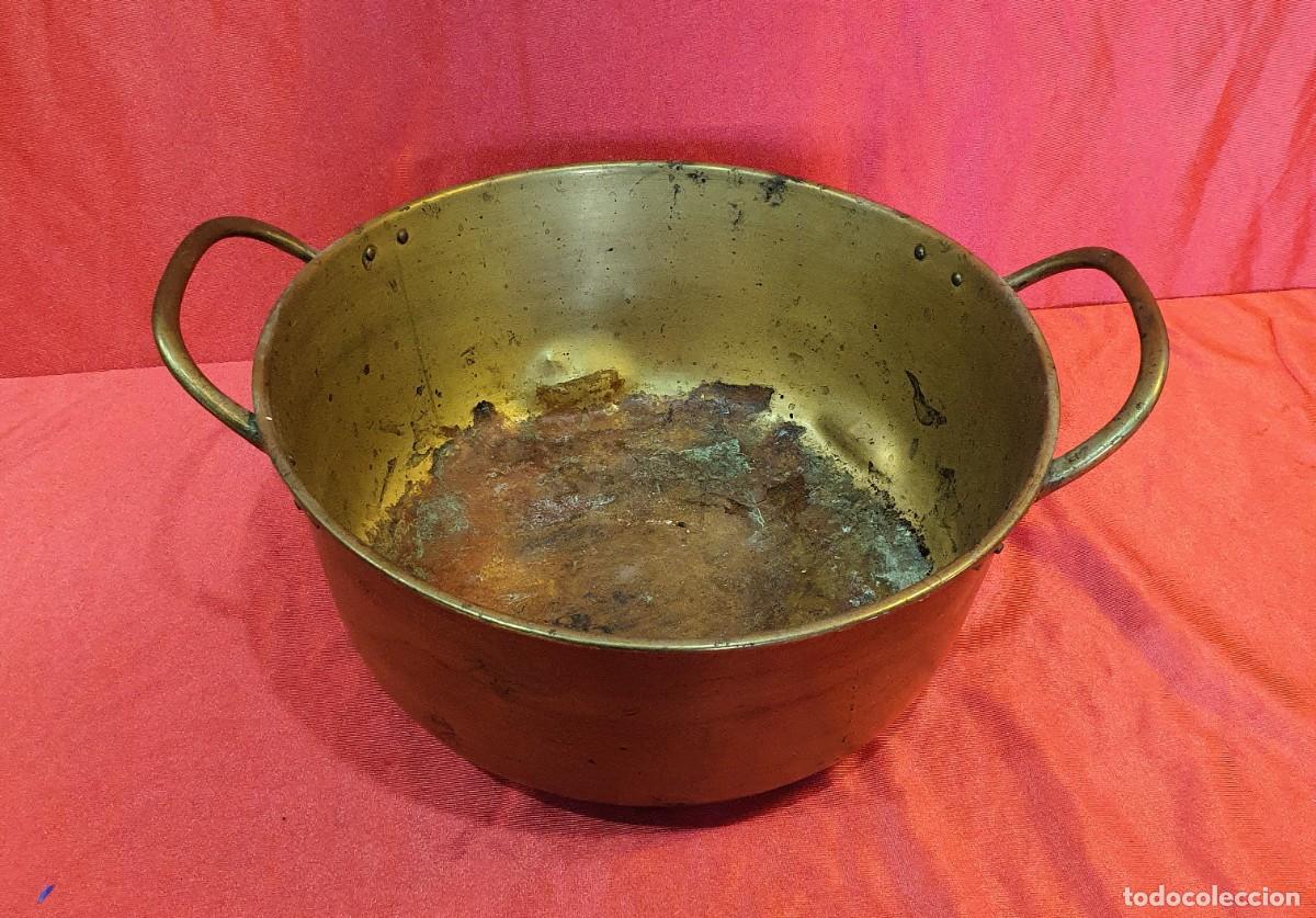 Antig&uuml;edades: Cazuela de cobre latonada - Foto 3