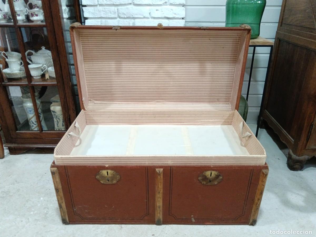 Antig&uuml;edades: ANTIGUO BA&Uuml;L DE VIAJE - Foto 4