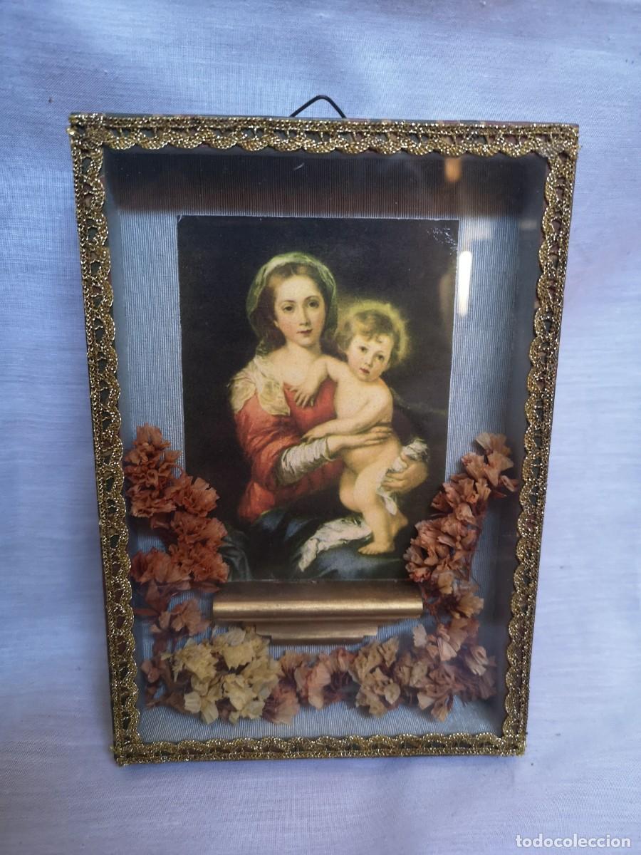 Antig&uuml;edades: Escapulario Virgen Maria del pa&ntilde;uelo de Murillo - Foto 2