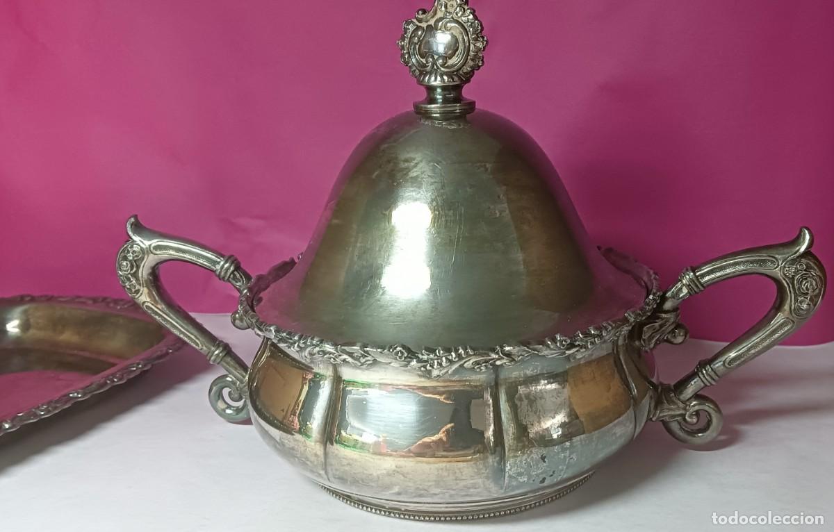 Antig&uuml;edades: AZUCARERO EUREKA SILVER CO. CUADRUPLE PLATE - Foto 1