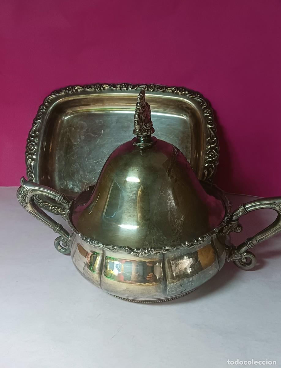 Antig&uuml;edades: AZUCARERO EUREKA SILVER CO. CUADRUPLE PLATE - Foto 2