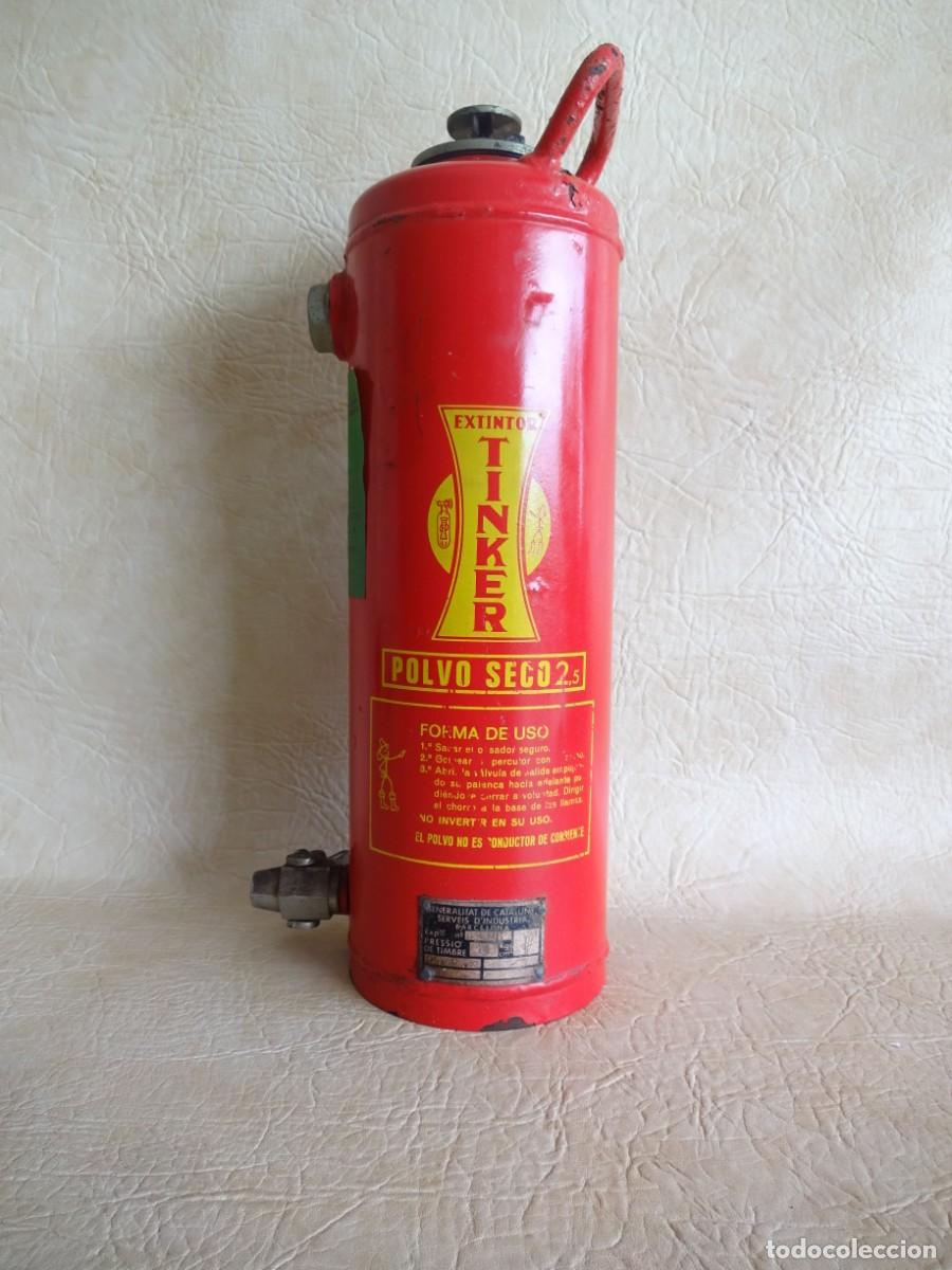 Antig&uuml;edades: antiguo extintor tinker a&ntilde;o 1979 polvo seco - Foto 1