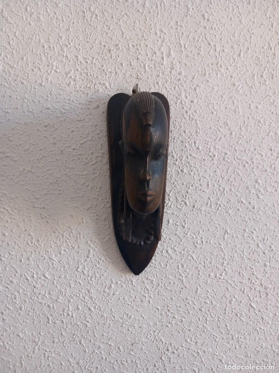 Antig&uuml;edades: TALLA DE MADERA O MASCARA 28 CM - Foto 1